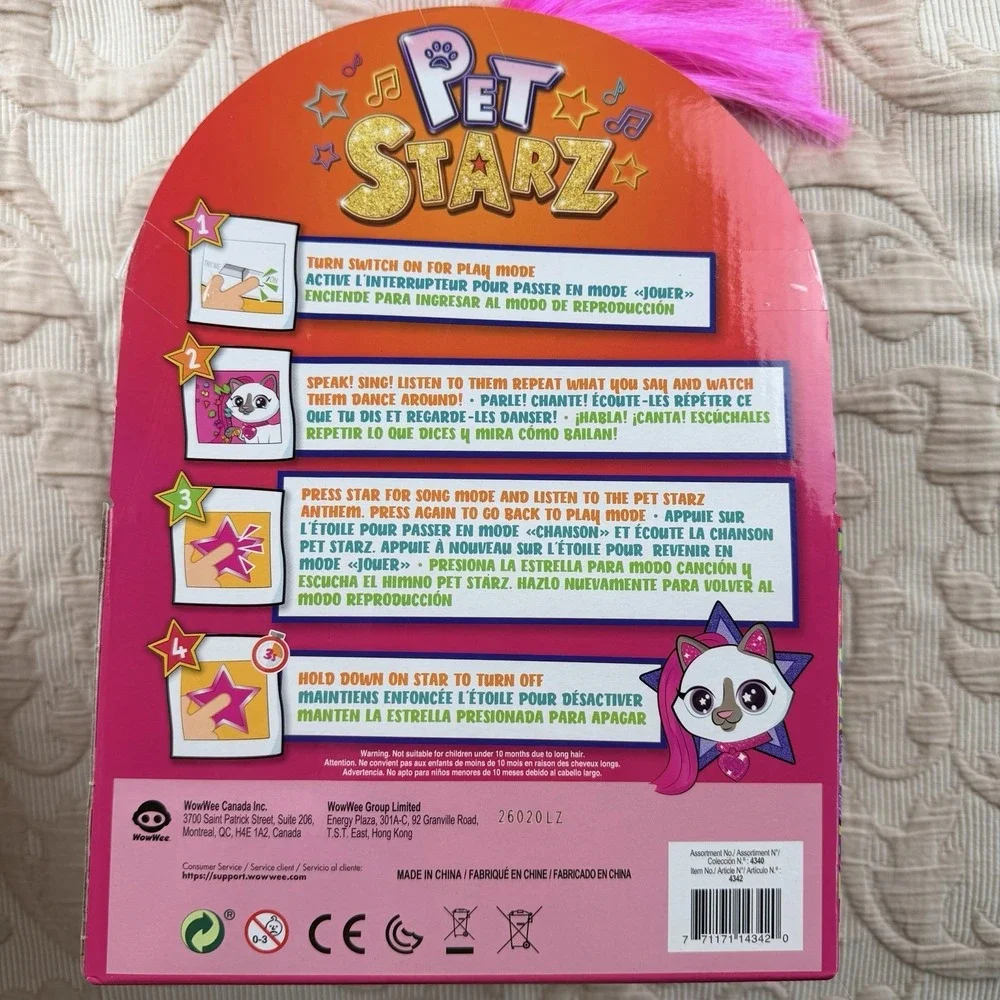 WowWee Pet Starz Catianna The Cat Dancing Rockstar Plush Doll